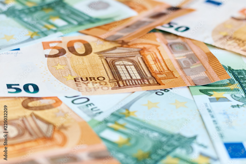 Money. One hundred and fifty Euro banknotes. Selective focus Money. One hundred and fifty Euro banknotes. Selective focus