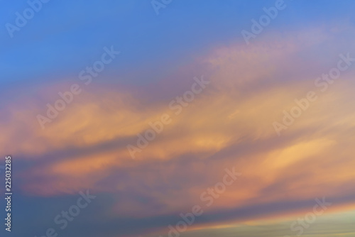 The beauty of colorful clouds in twilight for background © PK4289