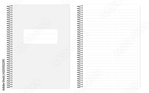 Two column dashed line notebook with side perforation sheets
