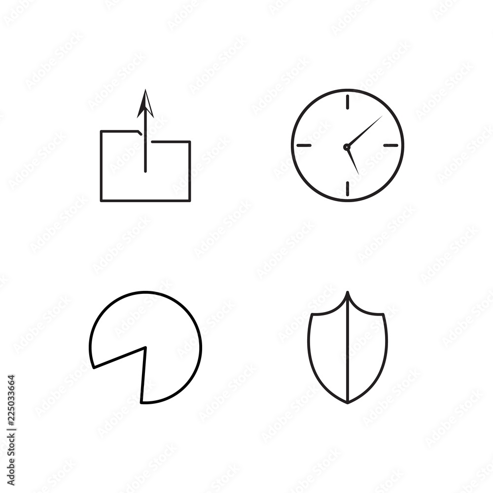 business simple outlined icons set business simple outlined icons set