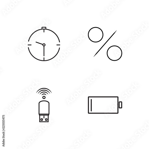 business simple outlined icons set