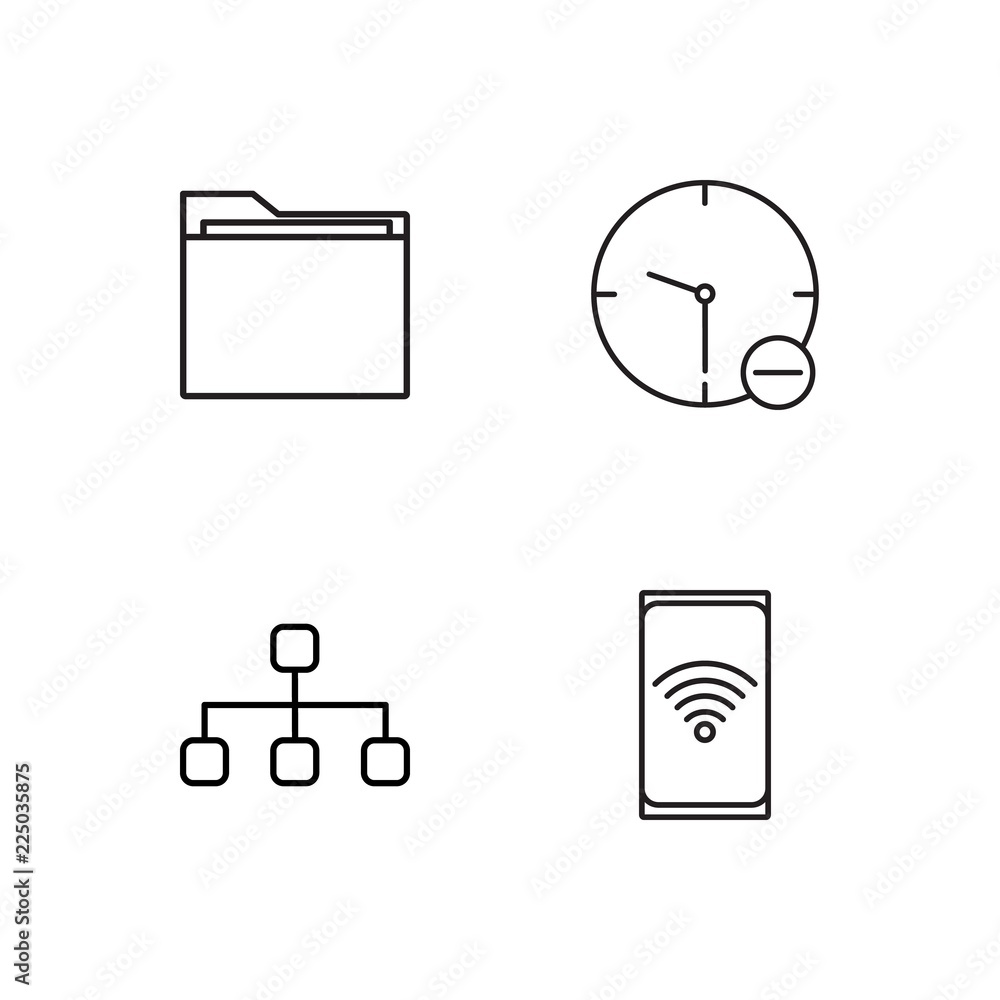 business simple outlined icons set business simple outlined icons set