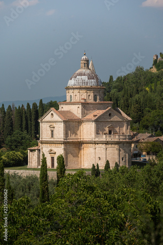 San Biagio is a church outside Montepulciano, Tuscany, central Italy