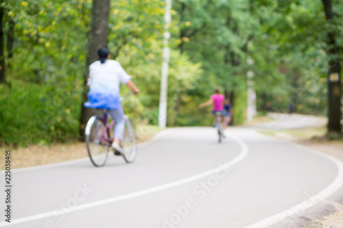Wallpaper Mural people on bicycles no focus Torontodigital.ca