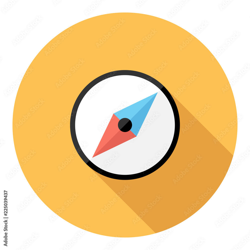 Compass icon. Elements in flat design Compass icon. Elements in flat design