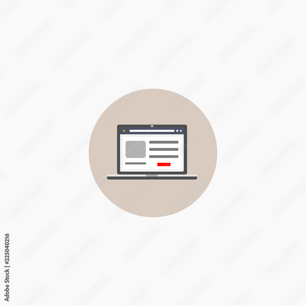 computer monitor, vector illustration. computer monitor, vector illustration.