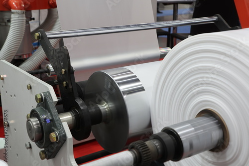 Tableau sur toile Winding unit of extrusion plastic film blowing machine