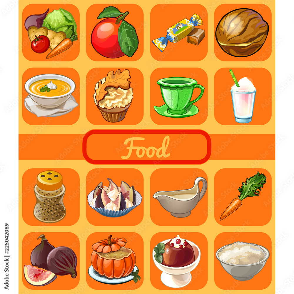 Pattern with Healthy Food. Cooking Class, Menu Elements for Restaurant,  Cafe Stock Vector - Illustration of class, education: 122466070