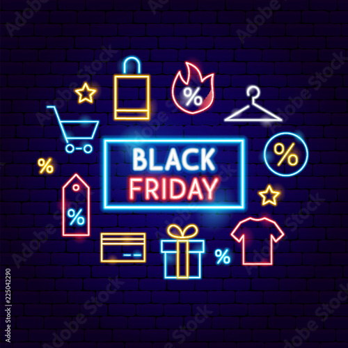 Black Friday Sale Neon Concept