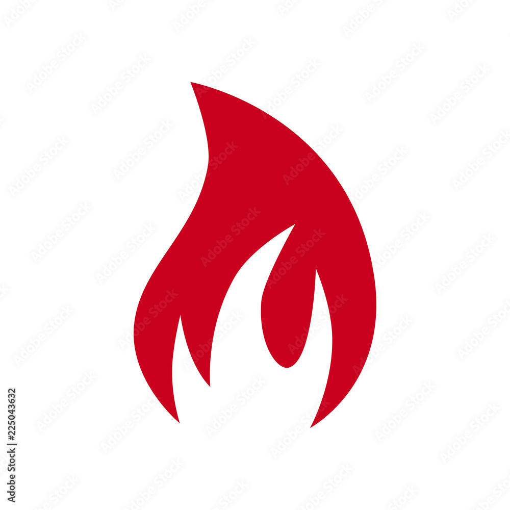 Fire vector icon on a white background Fire vector icon on a white background