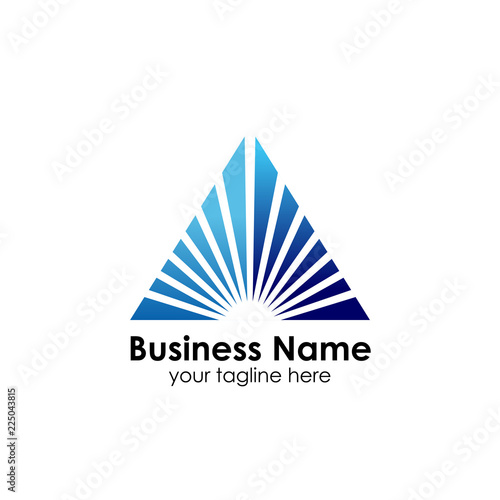 business pyramid logo design template. business marketing and finance logo design