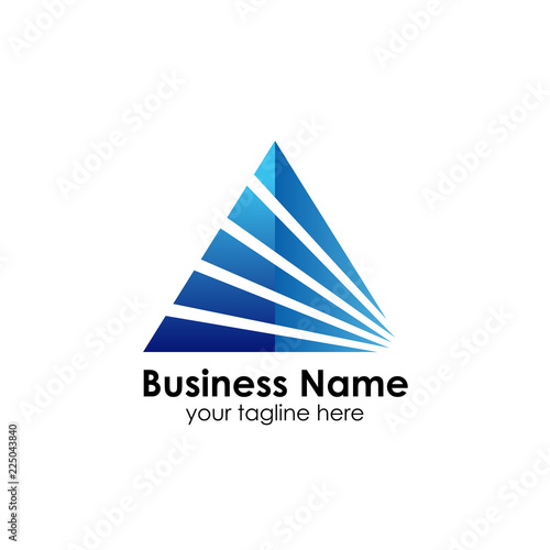 business pyramid logo design template. business marketing and finance logo design