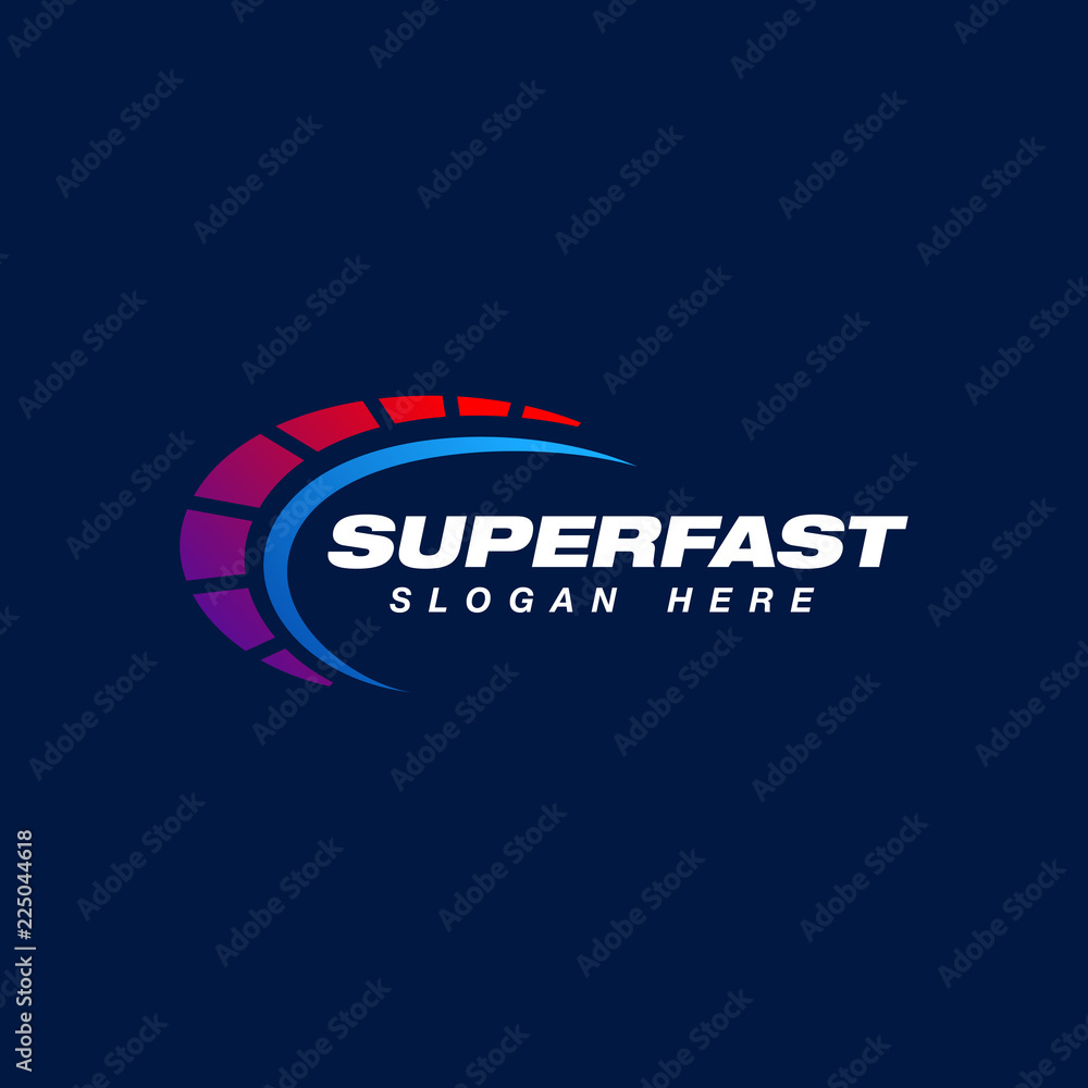 speed vector logo design. speedometer icon symbol design template Stock ...