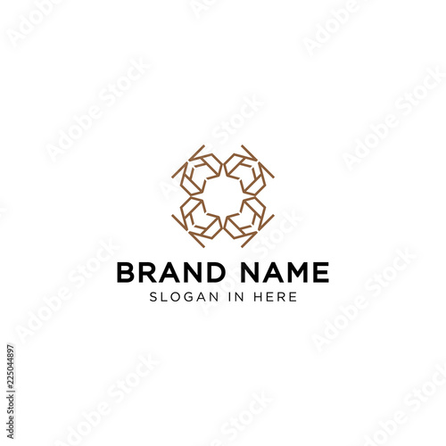 decorative cabinet logo vector design illustration