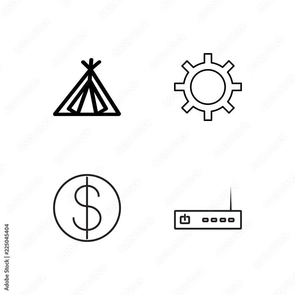 business simple outlined icons set business simple outlined icons set