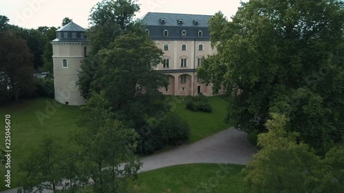 Drone shot of Weimar cityscape, Germany