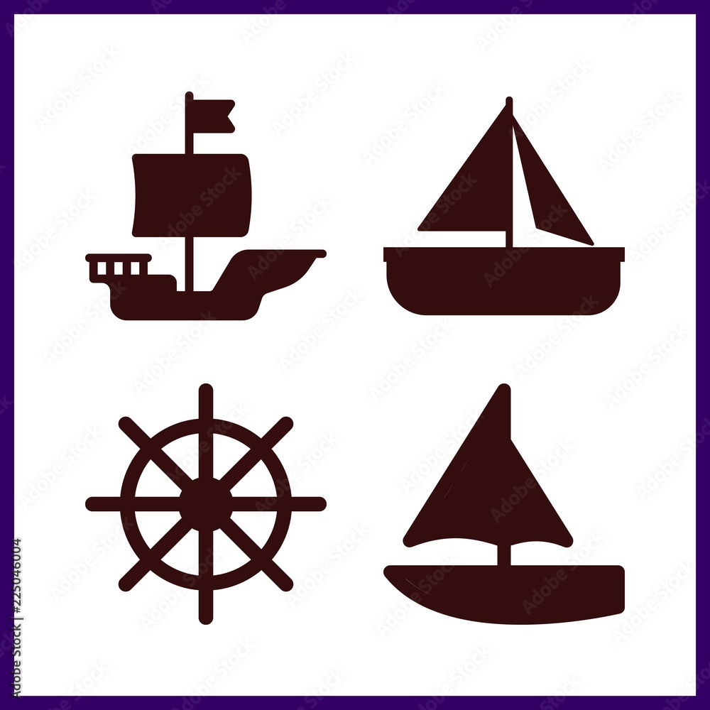 navigation icons set. adventure, nature, vacation and boat graphic works navigation icons set. adventure, nature, vacation and boat graphic works