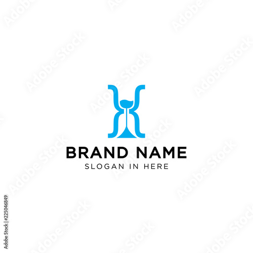 hourglass code logo icon illustration