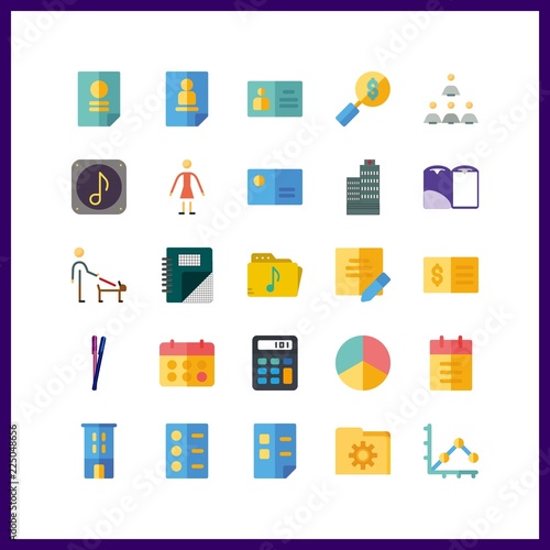 office icon. check and calculator vector icons in office set. Use this illustration for office works.