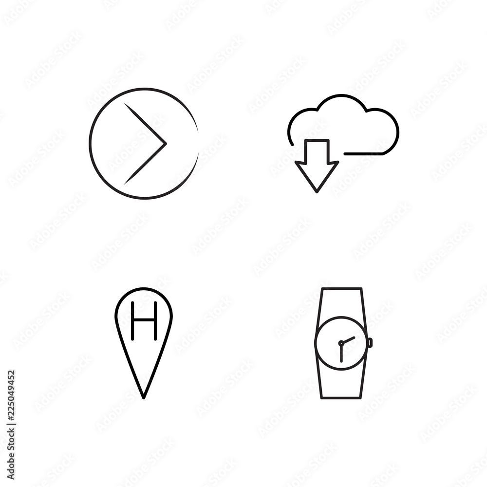 business simple outlined icons set business simple outlined icons set
