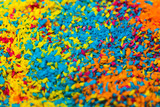 Multicolored background. Blue, yellow, pink, green, red