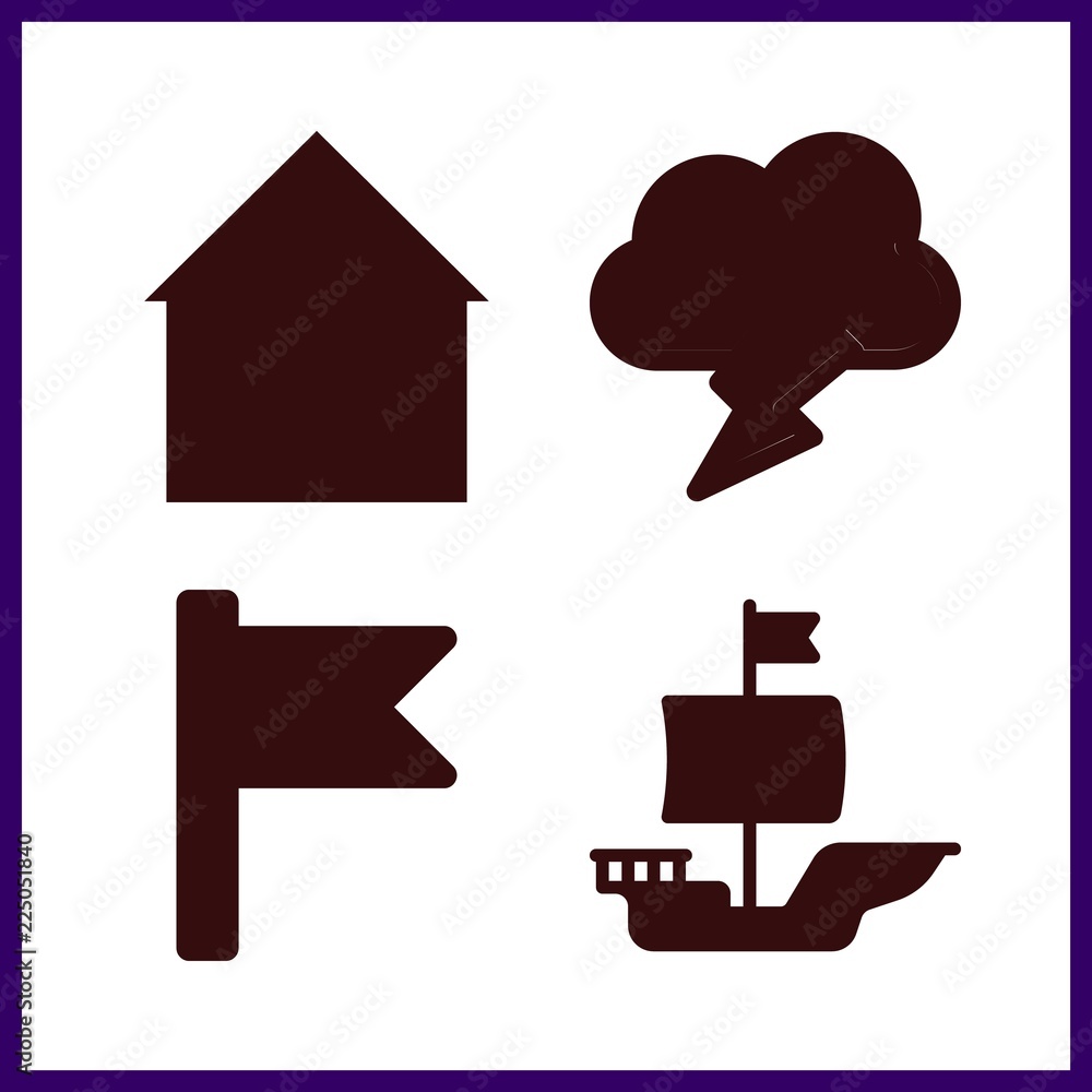 wind icon. sailing boat and ventilation vector icons in wind set. Use this illustration for wind works.