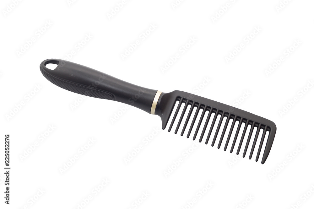 hair comb in closeup isolated on white background hair comb in closeup isolated on white background