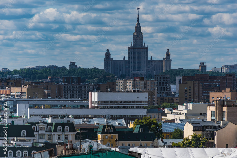 Fototapeta premium Moskau Silhouette Lomonossov