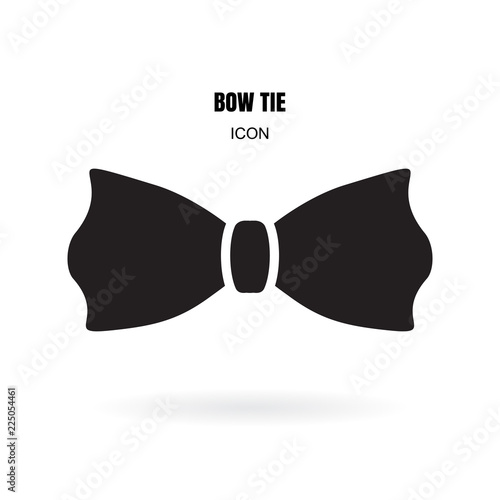 Bow tie or neck tie simple vector icon isolated on white