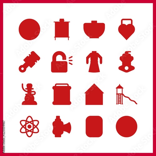16 iron icons set