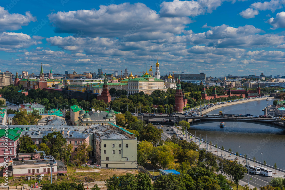 Obraz premium Moskau Stadtansicht mit Kreml