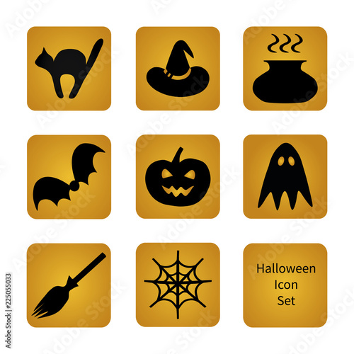 Halloween icons set