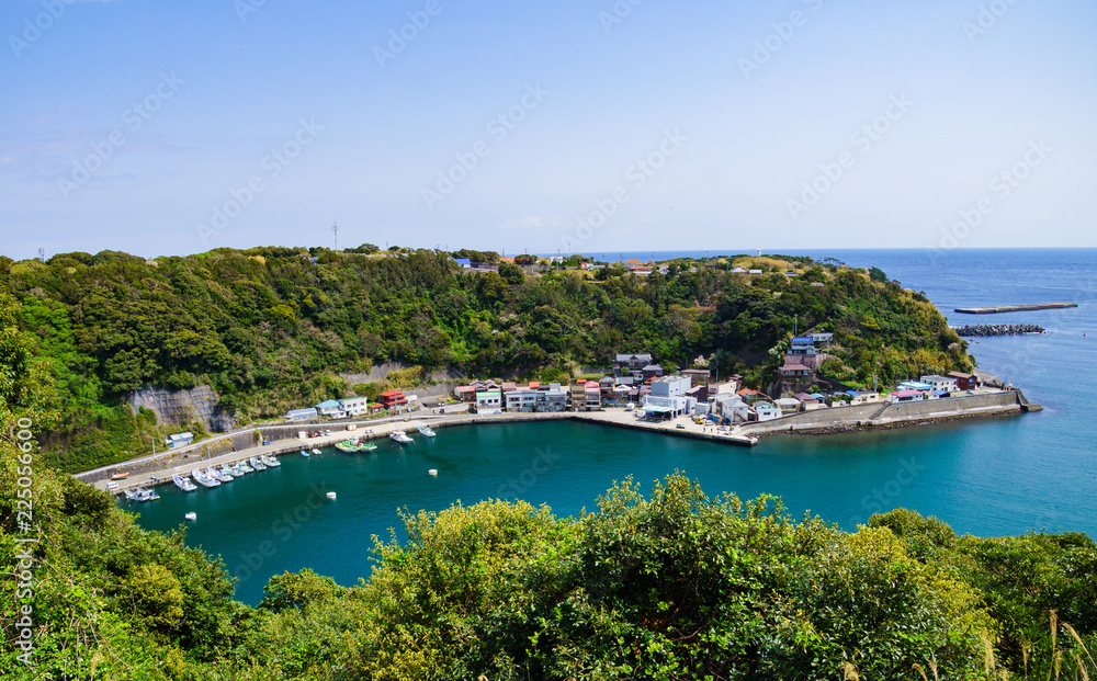 東京都 伊豆大島の波浮港 No 1106 Stock Foto Adobe Stock
