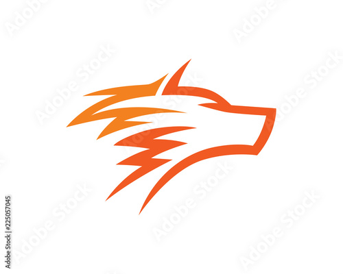 Free Download Modern Wolf Head Symbol In Isolated White Background - GFXLoad