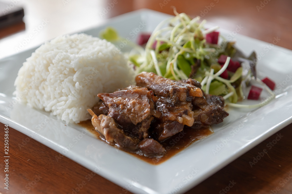 meat with rice and vegetables meat with rice and vegetables
