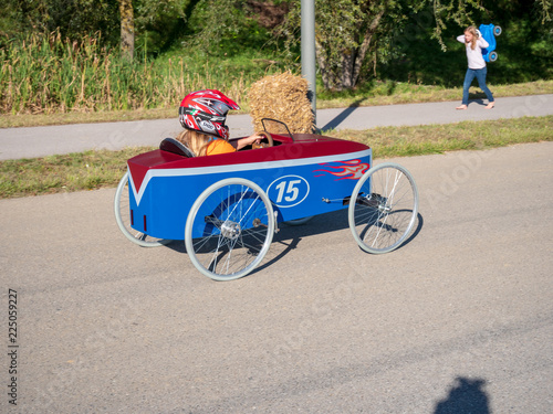 soap car competition race down the hill with a stunning design