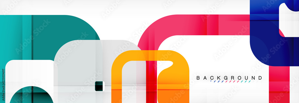 Fototapeta premium Square geometric background, multicolored template for business or technology presentation or web brochure cover layout, wallpaper.