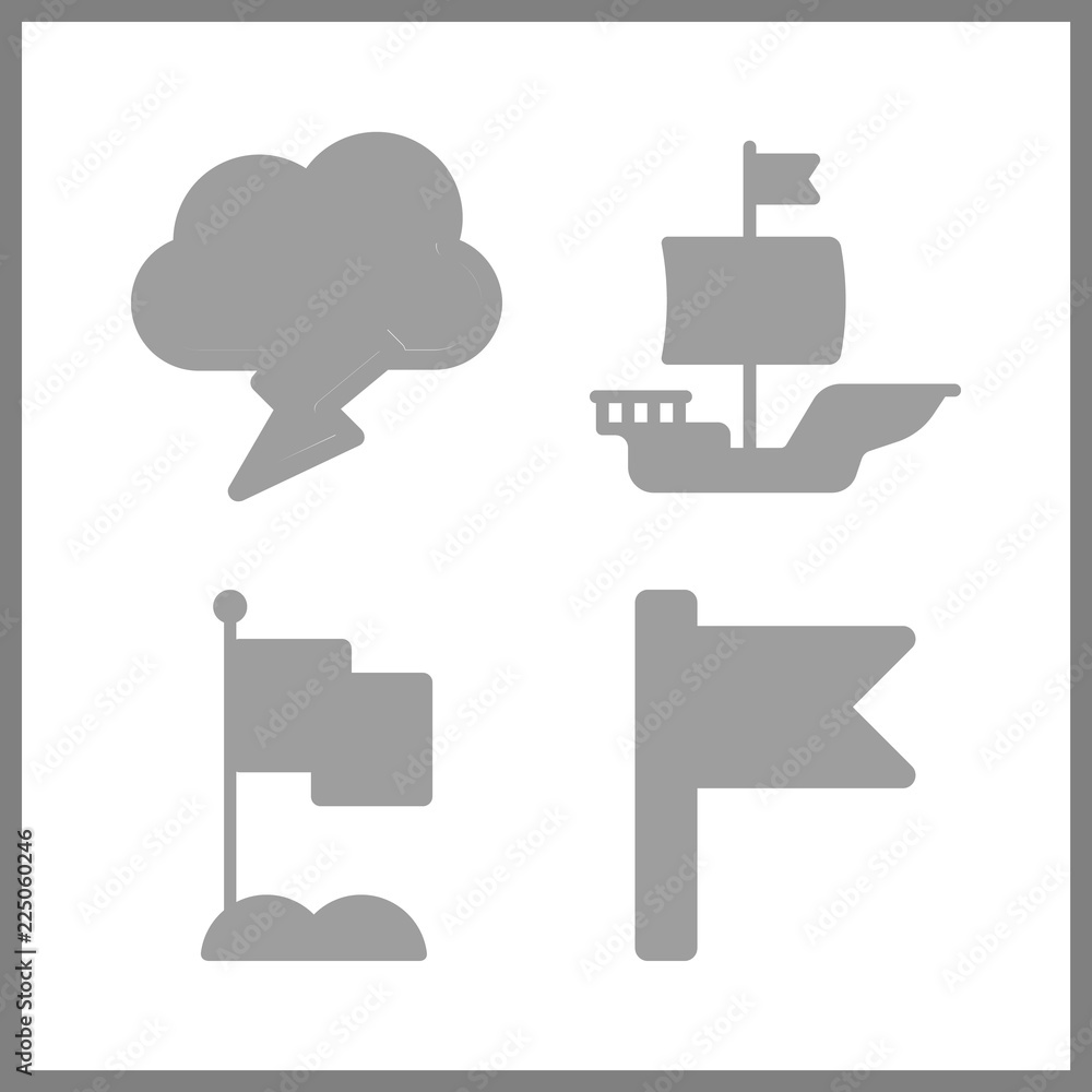 4 wind icons set 4 wind icons set