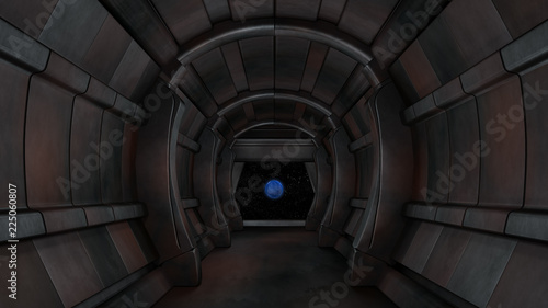 Space environment, ready for comp of your characters.3D rendering 