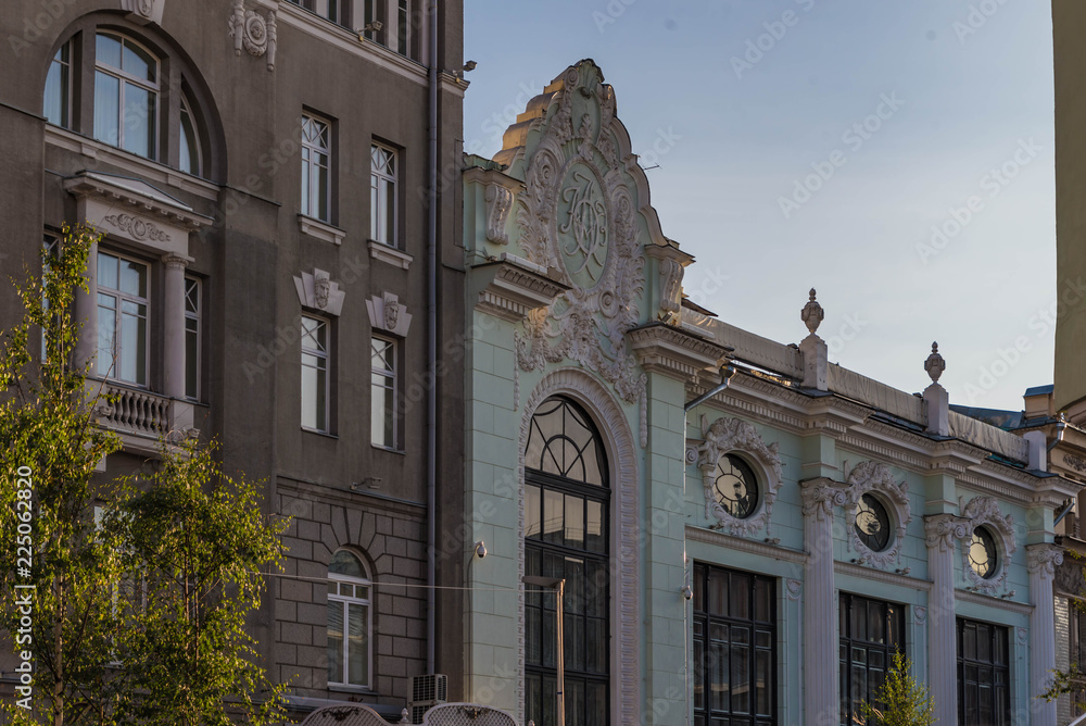 Fototapeta premium Moskau Hausfassade Barock Detail