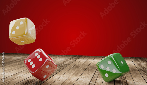cubes dices red to green on...