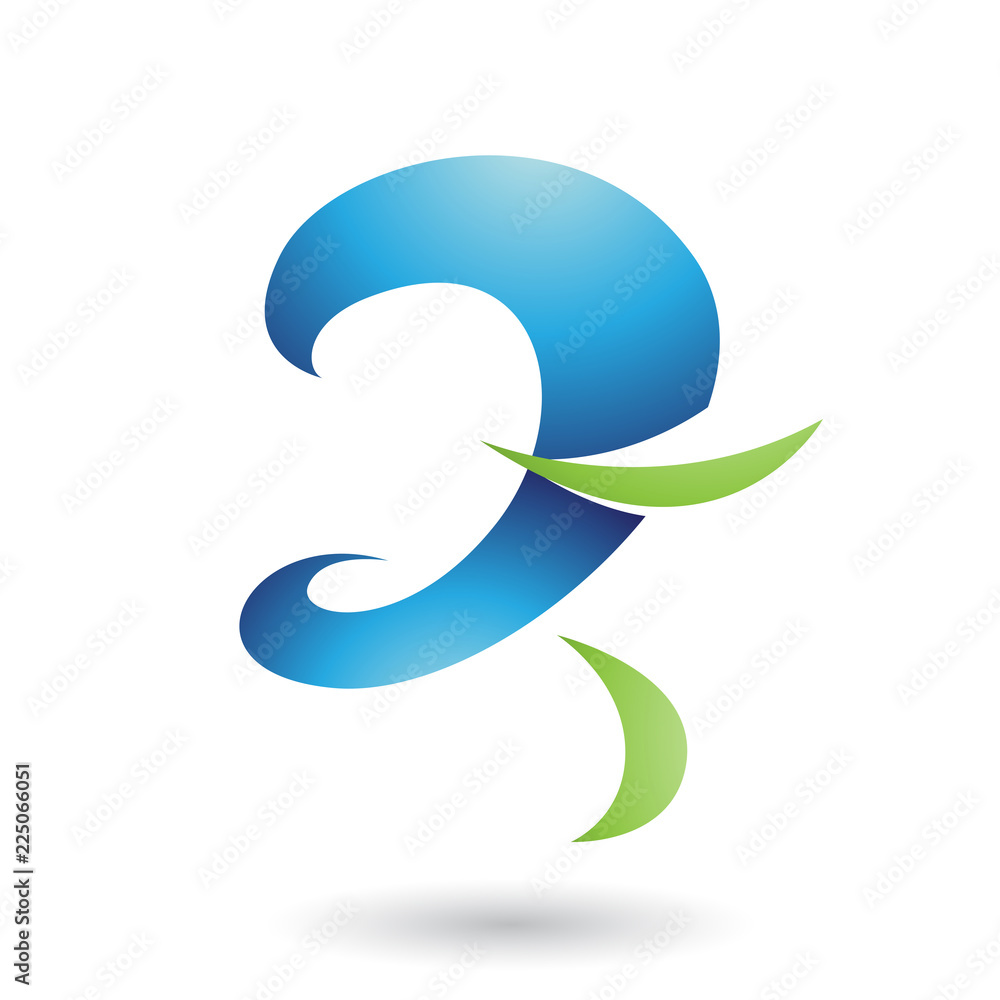 Blue Glossy Curvy Fun Letter Z Vector Illustration Blue Glossy Curvy Fun Letter Z Vector Illustration