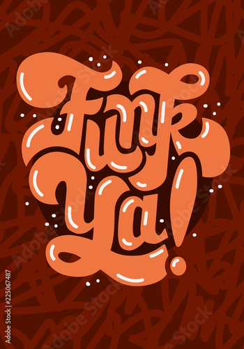 Funk Music Lettering Type Design Vector Image
