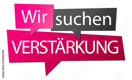 Wir suchen Verstärkung rosa