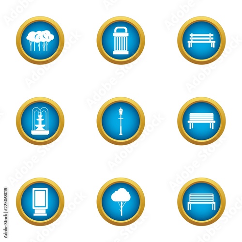 Quadrangle icons set. Flat set of 9 quadrangle vector icons for web isolated on white background