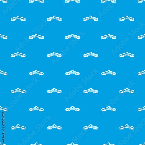 Rialto bridge pattern vector seamless blue repeat for any use