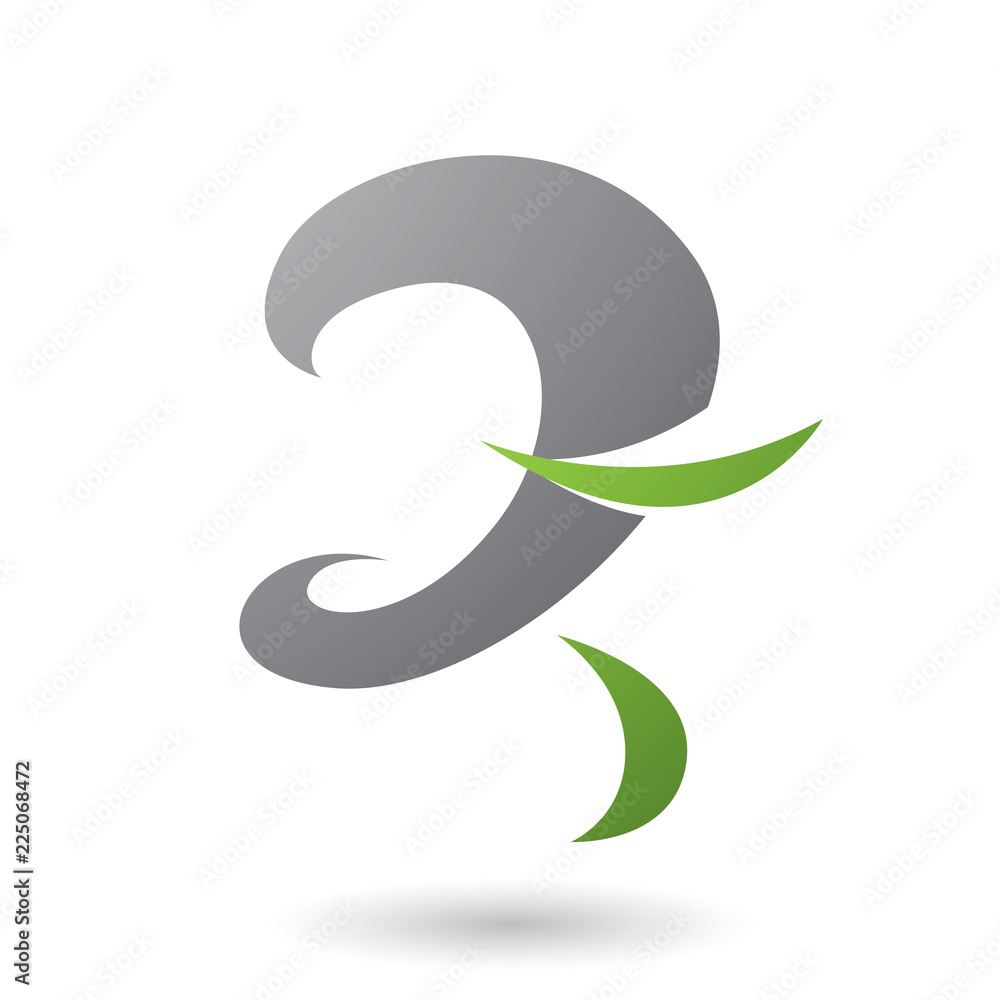 Grey Curvy Fun Letter Z Vector Illustration Grey Curvy Fun Letter Z Vector Illustration