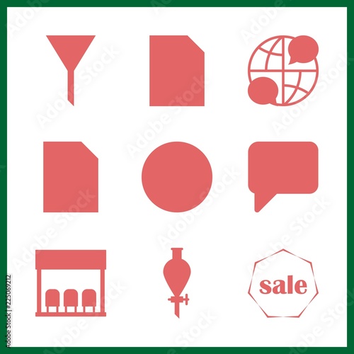 marketing vector icons set. sale  funnel  internet and chat in this set.