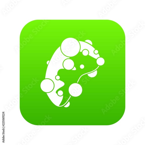 Cell virus icon digital green for any design isolated on white vector illustration