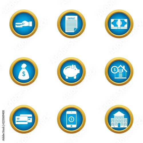 Introduce icons set. Flat set of 9 introduce vector icons for web isolated on white background